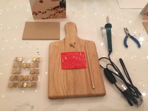 Brit + Co woodburning cheese board kit